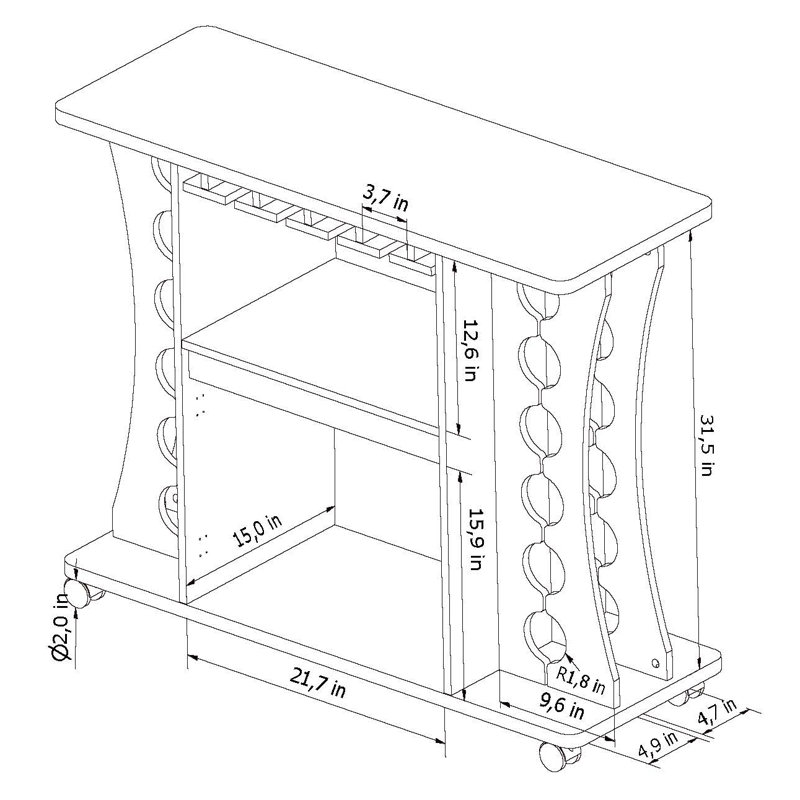 Windham 43.31'' Wine Bar