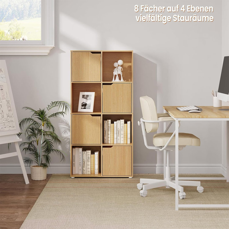 Neethu 120.5cm H x 60cm W Cube Bookcase, Brown