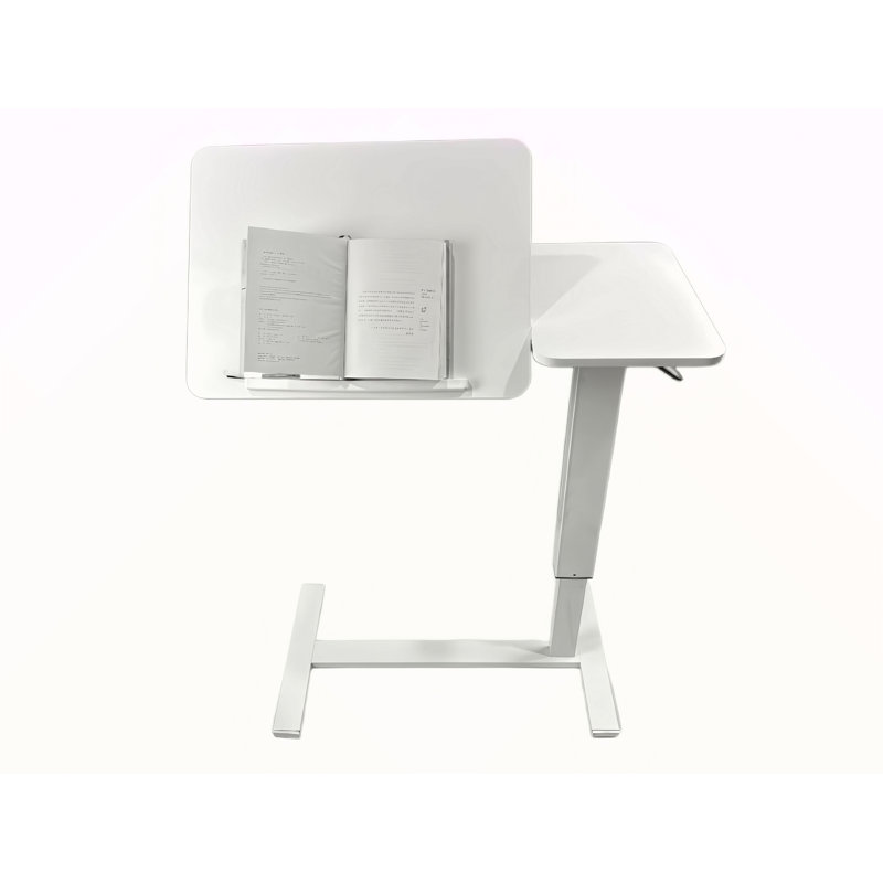 Table de lit réglable avec roulettes, support ergonomique inclinable pour ordinateur portable pour lit et canapé, bureau mobile à hauteur réglable