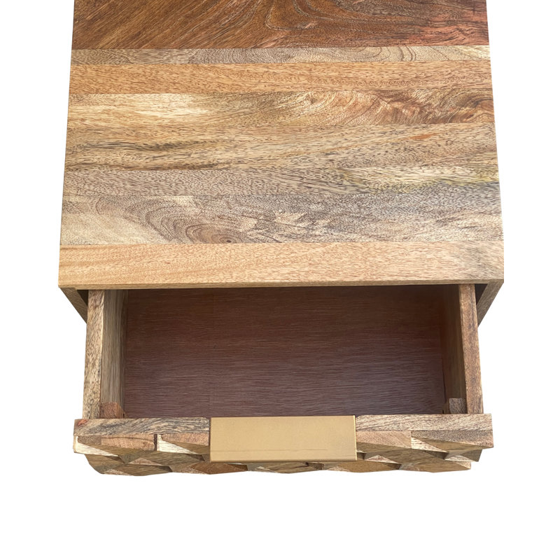 40cm W Solid Wood Bedside Table