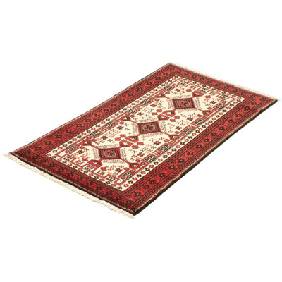 One-of-a-Kind 3'3" X 6' 1980s Wool Area Rug in