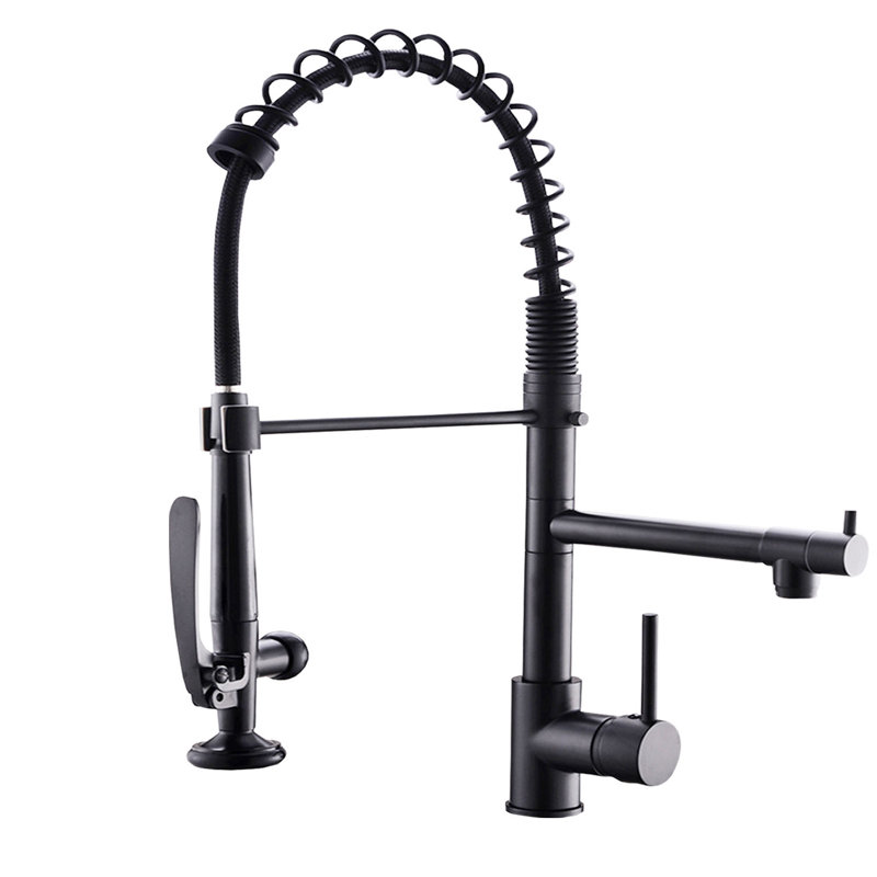 GAWEZA Pull Down Kitchen Faucet, Black