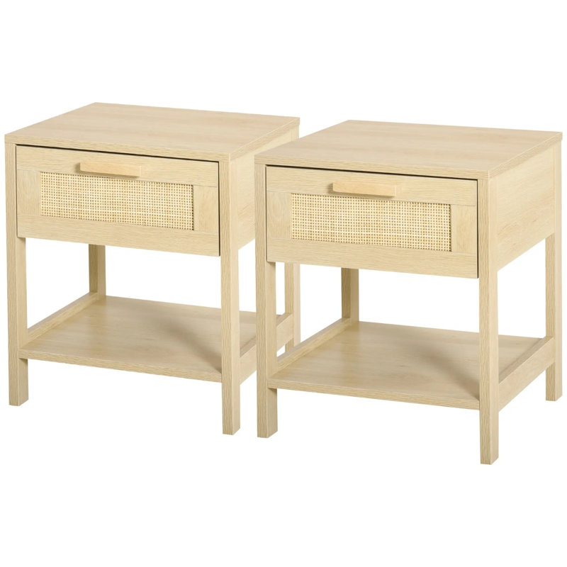 Mullica 40cm W Manufactured Wood Bedside Table