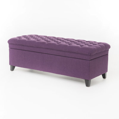 51.25D X 21.01W 18.30H Purple Storage - Fabric Texture, Birch Legs Living Room Appeal With Large Fabric, Spacious