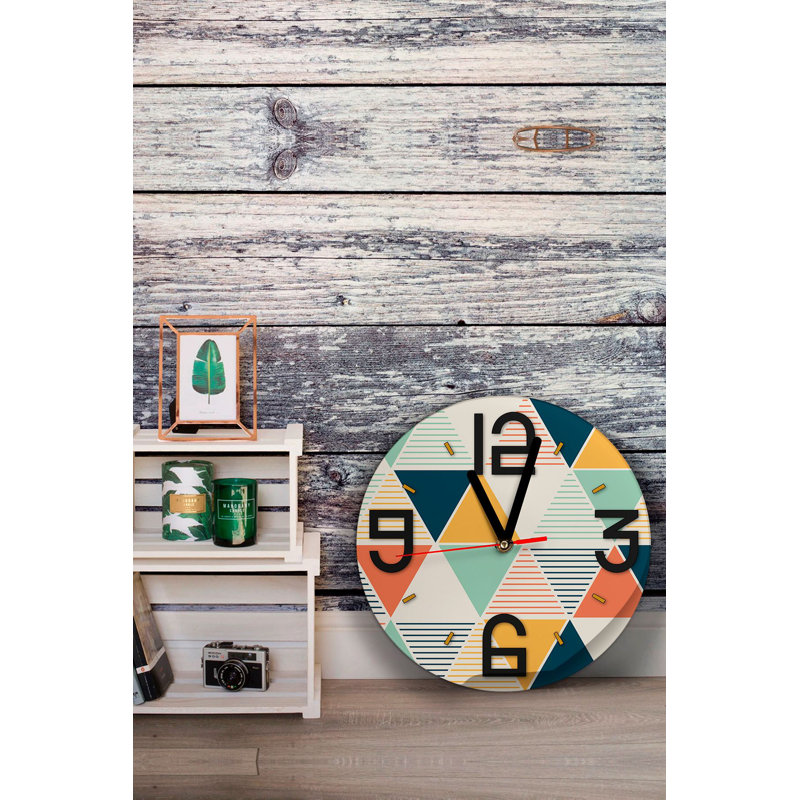 Horloge décorative en panneau de fibres à densité moyenne