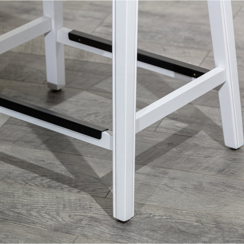 30" Bar Height Stool, Gray, White
