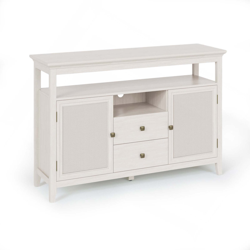 Armoire de rangement en rotin Farmhouse avec tablettes réglables pour un rangement polyvalent dans la cuisine