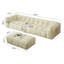 Canapé modulaire en cuir 3 pièces, canapé modulaire en L avec repose-pieds pour salon-307099336