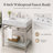 30" Natural Carrara Marble Console Bathroom Vanity with Sink, Silver Stainless Steel Frame and Glass Shelf-1208127021-1232766892