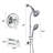 Wall Mounted Tub Shower System With Hand Shower Single Handle Shower Faucet Set Modern Stainless Steel Shower Trim Kit With Slide Bar-126699827