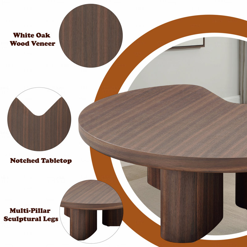Table basse en chêne fumé