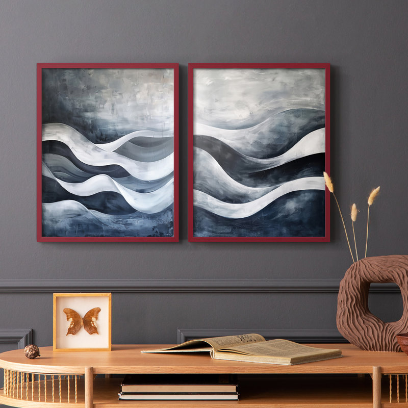 ABSTRACT Series CDLxxv - reproduction encadrée de qualité supérieure - prête à être accrochée - aucun clou requis - aucun clou requis