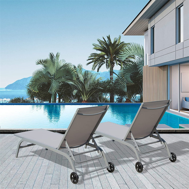 Mehebbet Outdoor Single chaise, Gray