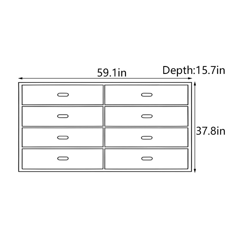 Bromley, H 37,8 po x l 59,1 po x P 15,7 po