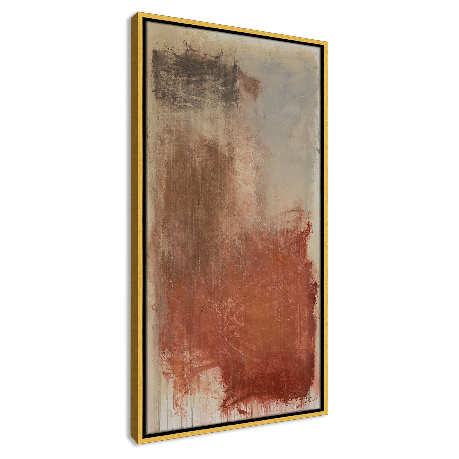 Autumn Over The Rivera Print by , 31.5" H x 16.5" W, Gold