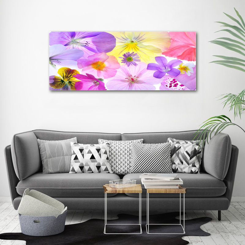 Pansies - Wrapped Canvas Print, Canvas, 50cm H x 125cm W 