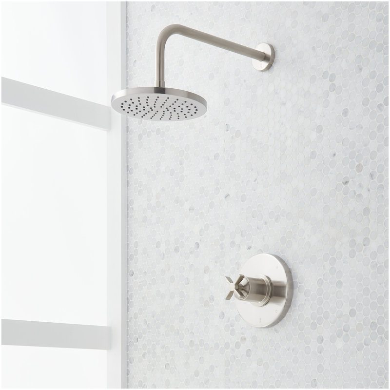 Vassor Pressure Balance Shower System - Brushed Nickel, Brushed Nickel