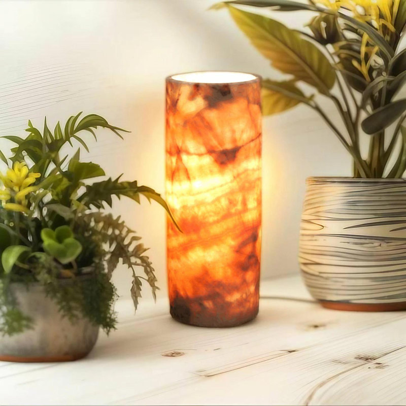 Lampe onyx lisse lune de sang