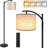 Floor Lamp For Living Room, 4 Color Temperature LED Floor Lamp With Remote Control & Foot Switch, LED Bulb Included, Modern Standing Lamp For Bedroom, Study Room, Office - Black