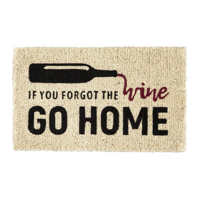 Si vous oubliez le vin de 30 po x 18 po tapis de porte extérieur antidérapant Broomsedge
