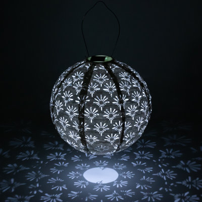 12'' Solar Powered Integrated LED Globe Lantern