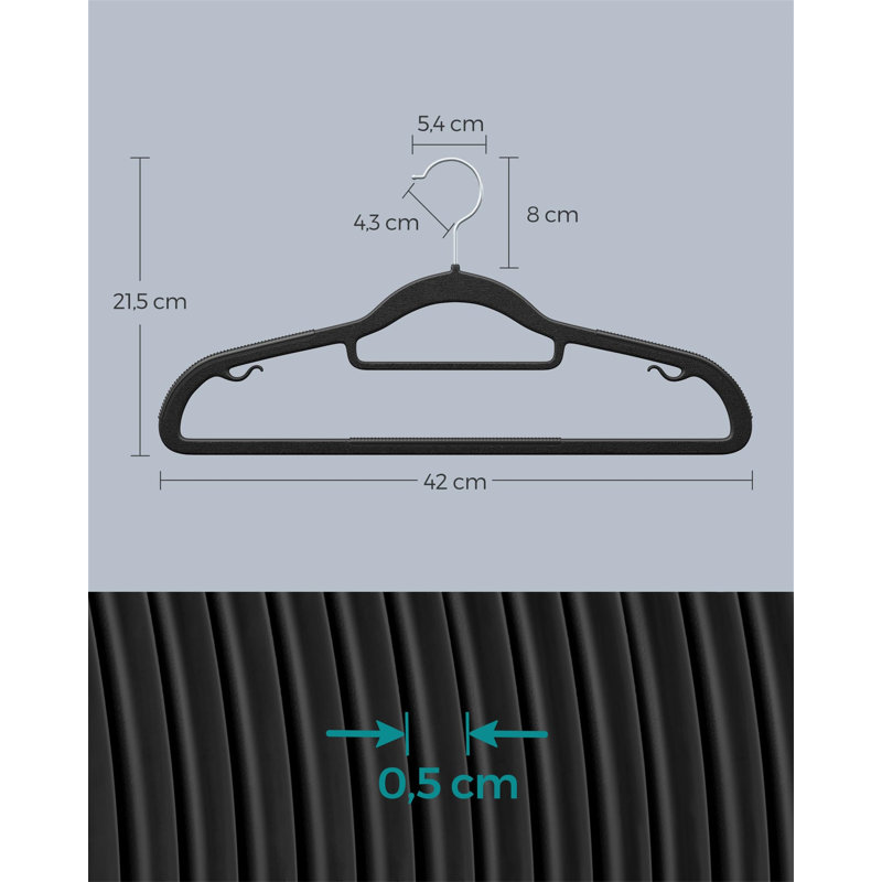 Backsten Plastic Standard Hanger, Black