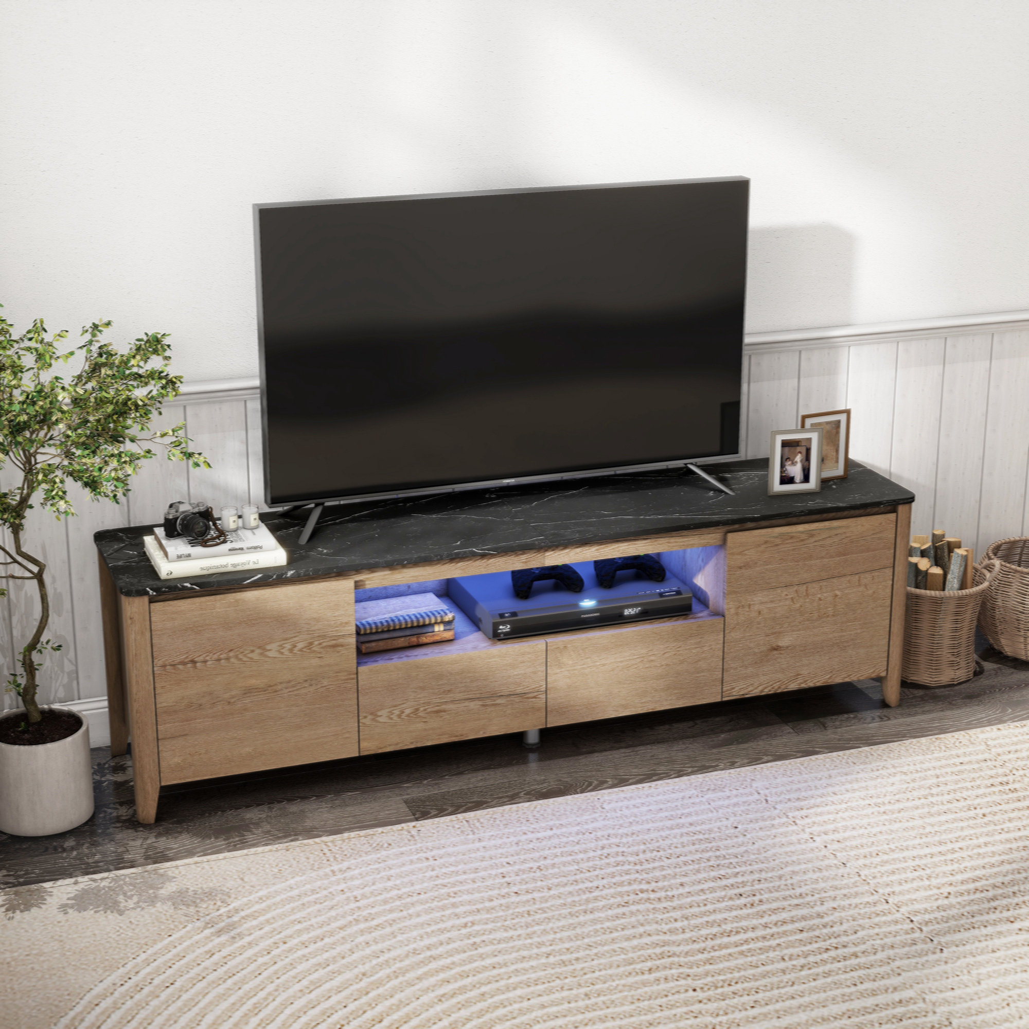 Loon Peak Jefery 70.08 W Storage Credenza | Wayfair