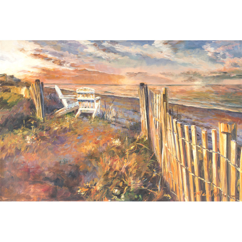 Paire de chaises longues The Beach At Sunset, H 26 po x l 50 po x P 1,5 po