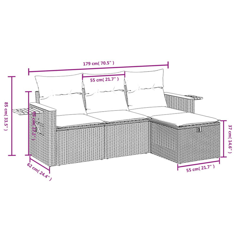 Vidaxl Garden Sofa Set