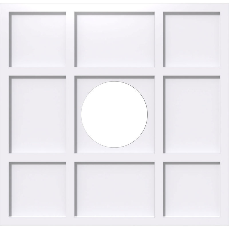 Médaillon de plafond contemporain en PVC de qualité architecturale 22 po x P 7 po x P 7 1/2 po x P 1 po