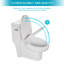 Toilette monobloc en céramique à une chasse avec siège cloisonné