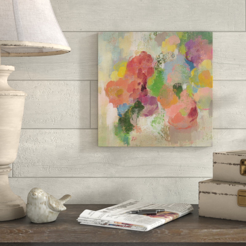 « couleur jardin iii », reproduction de peinture à l’acrylique sur toile tendue, H 35 po x l 35 po x P 2 po