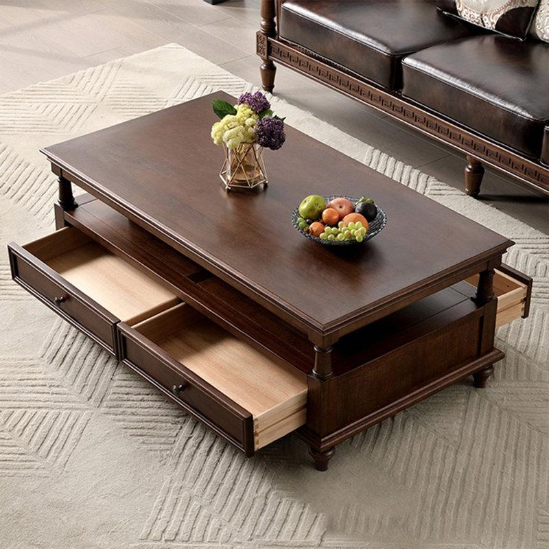 Table basse de style américain, H 19,69 po x L 51,18 po x l 27,56 po
