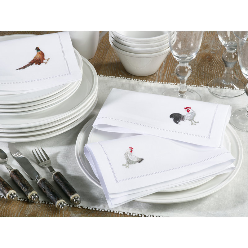 Villasenor Cotton Embroidered Square Napkin