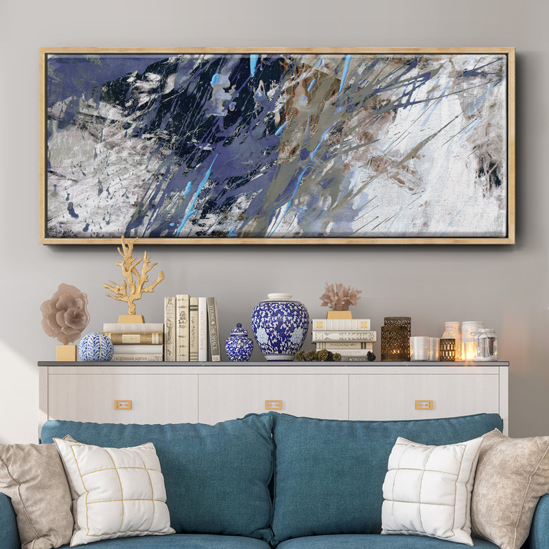 Blue Noise I- Framed Canvas