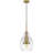1 - Light Antique Brass Shaded Pendant