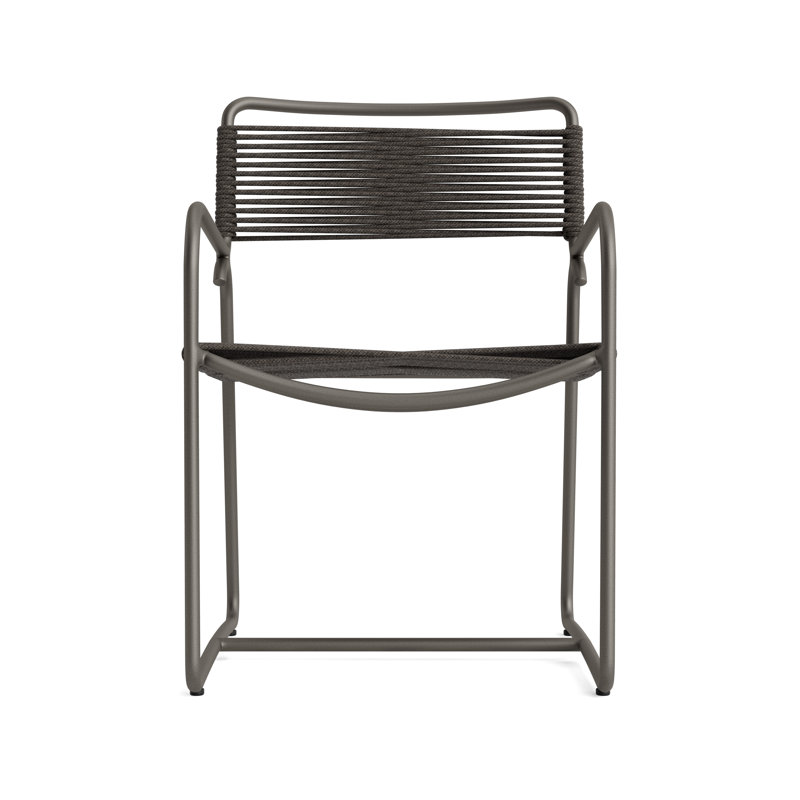 Walter Lamb Outdoor Lounge Chair, Mica/Coal
