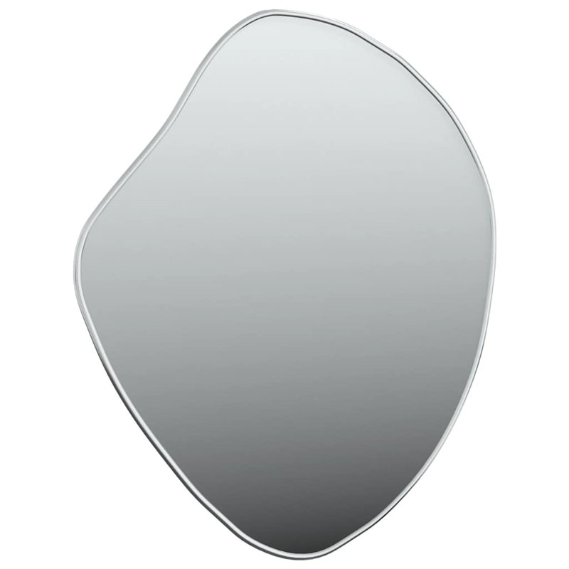 Olle Free Form Wall Mirror, 60cm x 50cm, Silver