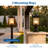 Outdoor Pier Mount Light with Crackle Glass 