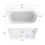 67'' x 32'' Freestanding Soaking Acrylic Bathtub-83845850