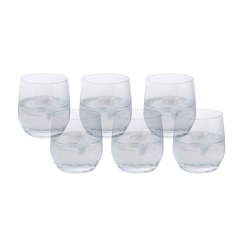 Dartington Crystal Bar Six Tumbler Glasses