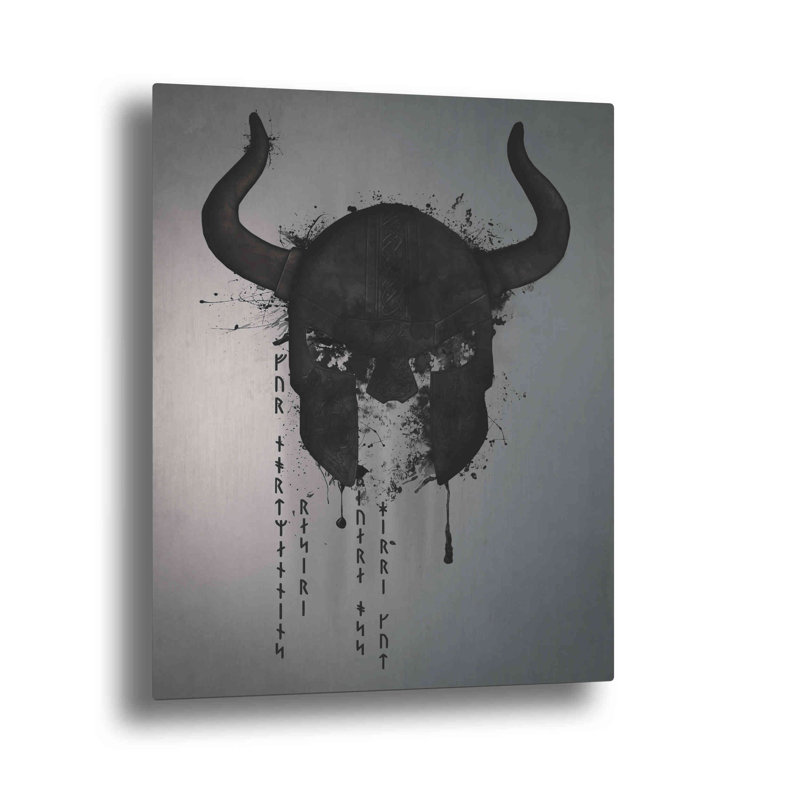 «Northmen» par Nicklas Gustafsson, sur aluminium brossé, H 45 po x l 30 po
