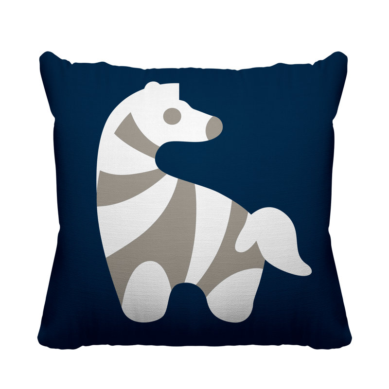 Coussin décoratif Simbi, L 17 po x H 17 po, Bleu marine