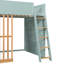 Lit mezzanine en bois pour enfants Nestle avec tablettes intégrées et tiroir en dessous-134576814-134576816