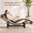 Chaise Lounge Chair, Classic Floating Lounge Chair, Removable Headrest, Faux Leather Chaise Chair, Black