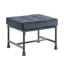 Repose-pieds Brantley en velours gris et finition gris sable