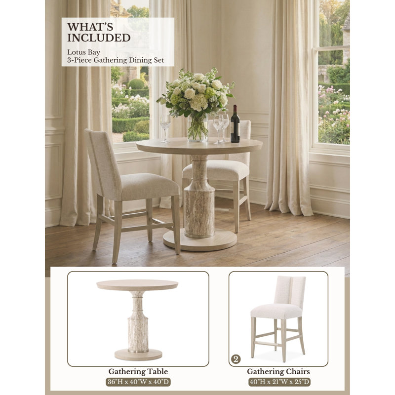 Lotus Bay 3 - Piece Dining Set