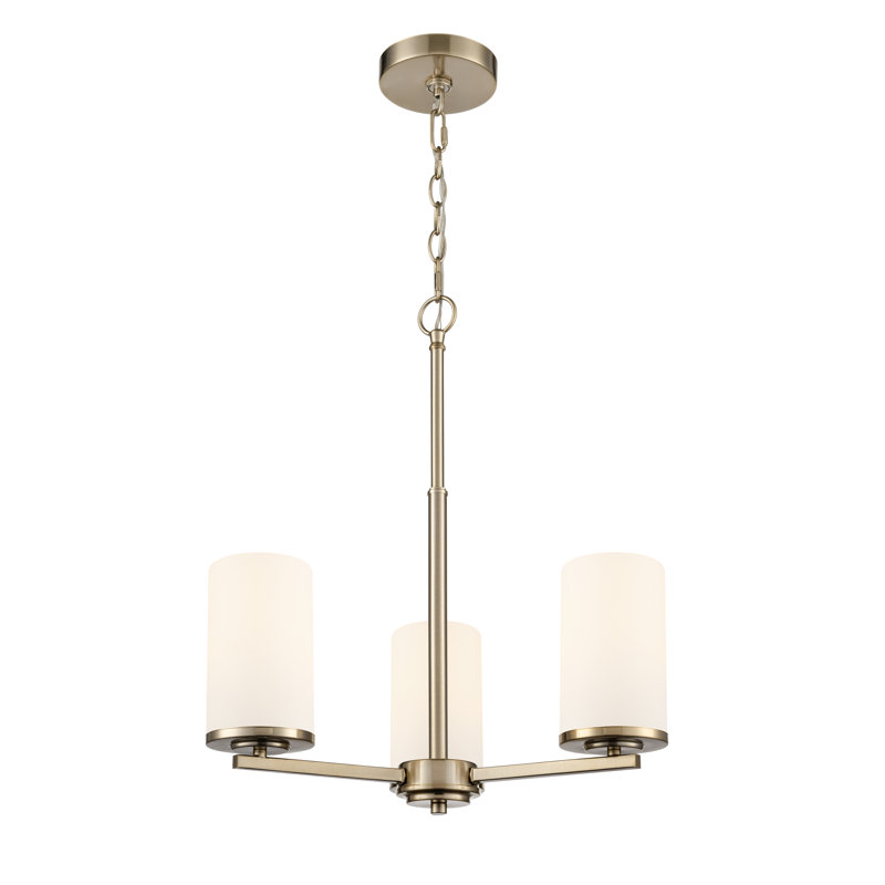 Verlana 19" 3-Light Chandelier - Modern Gold, Brushed Gold