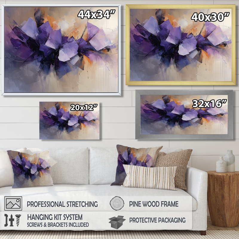 Cleckheat - Abstract Wall Art, Single Picture Framed Print, Black, 12" H x 20" W