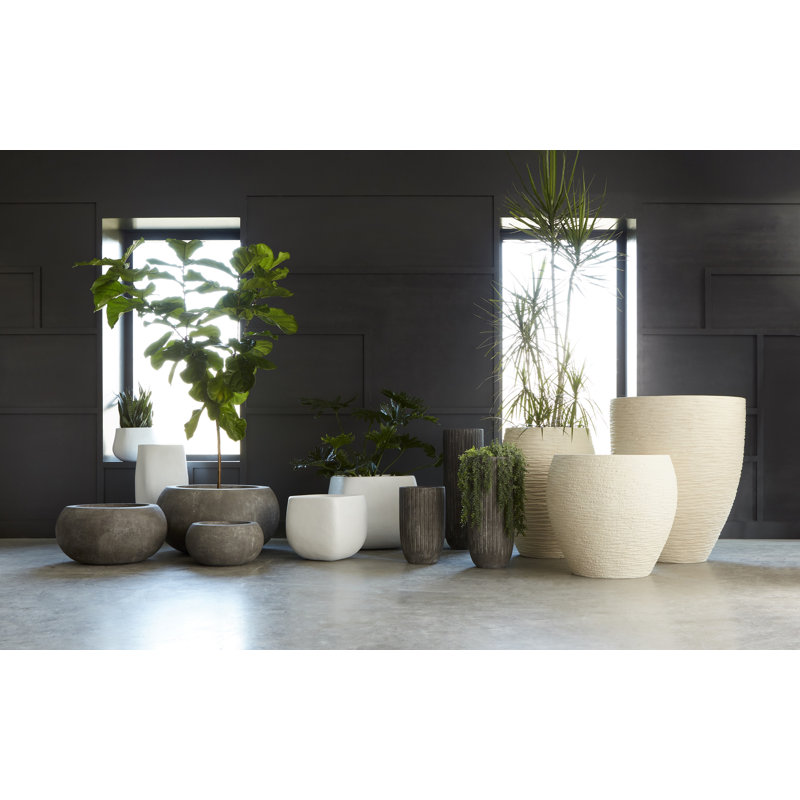 Lourdes Planter, Grey, SM, 36" H x 12" W x 12" D